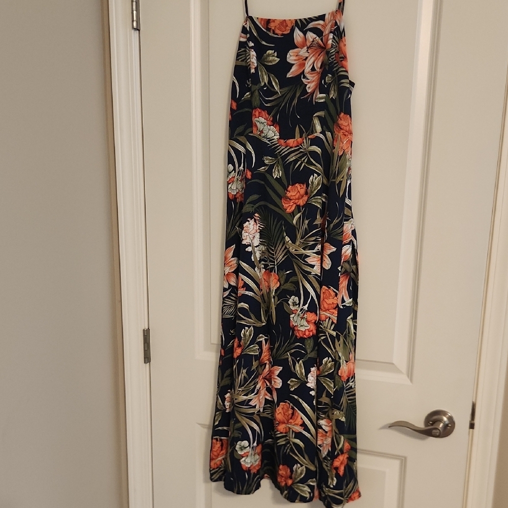 Floral LULU's Maxi Dress with Spaghetti Straps, NWT